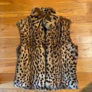 Adrienne Landau rabbit fur vest